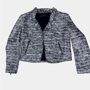 Zara Womens Cropped Full Zip Blazer Size Large